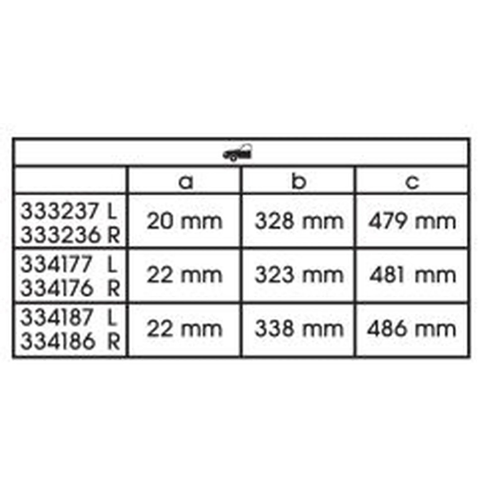 KYB Shock Absorber Damper Strut Front Left 333237
