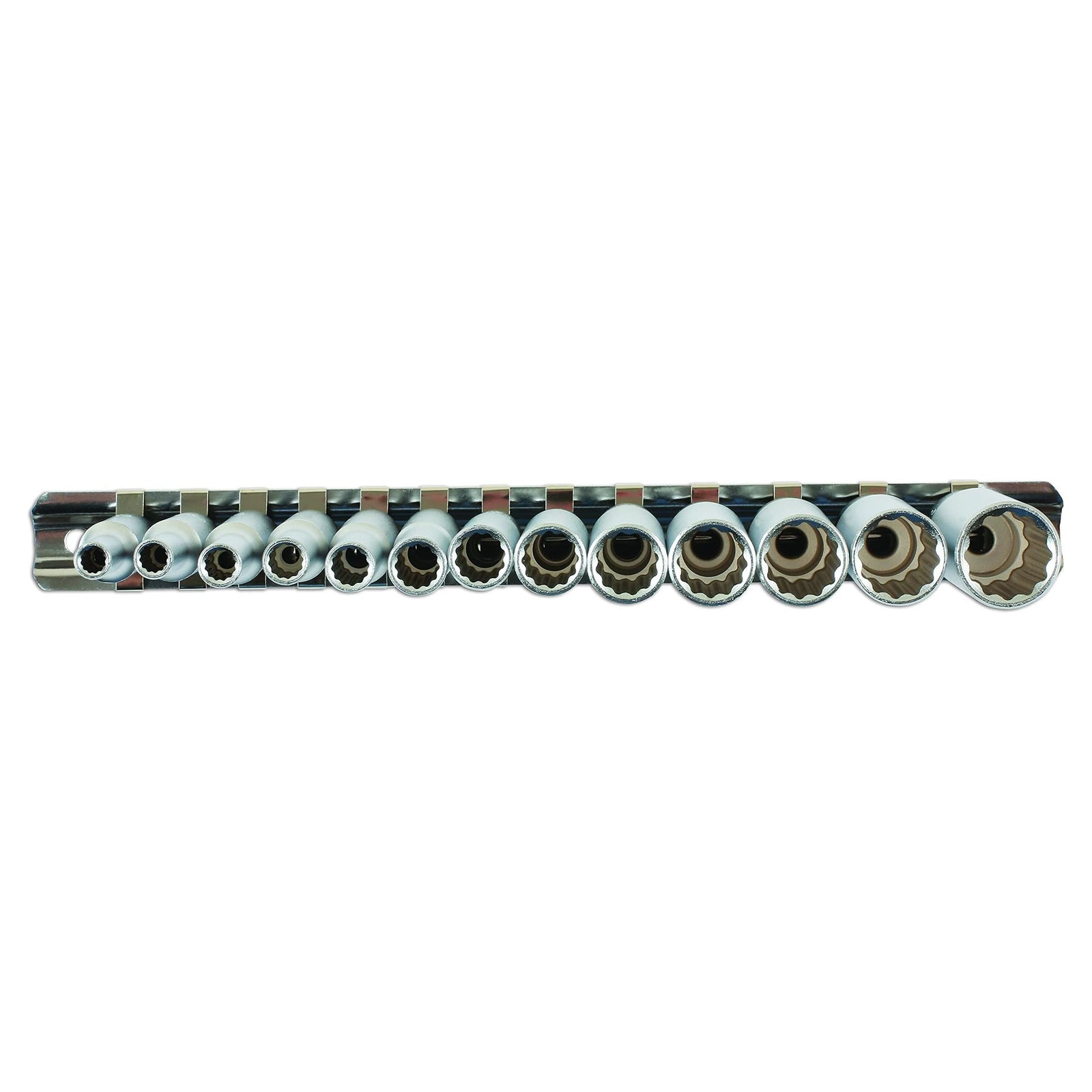 Laser Bi-Hex Deep Socket Set 1/4"D 13pc 7589