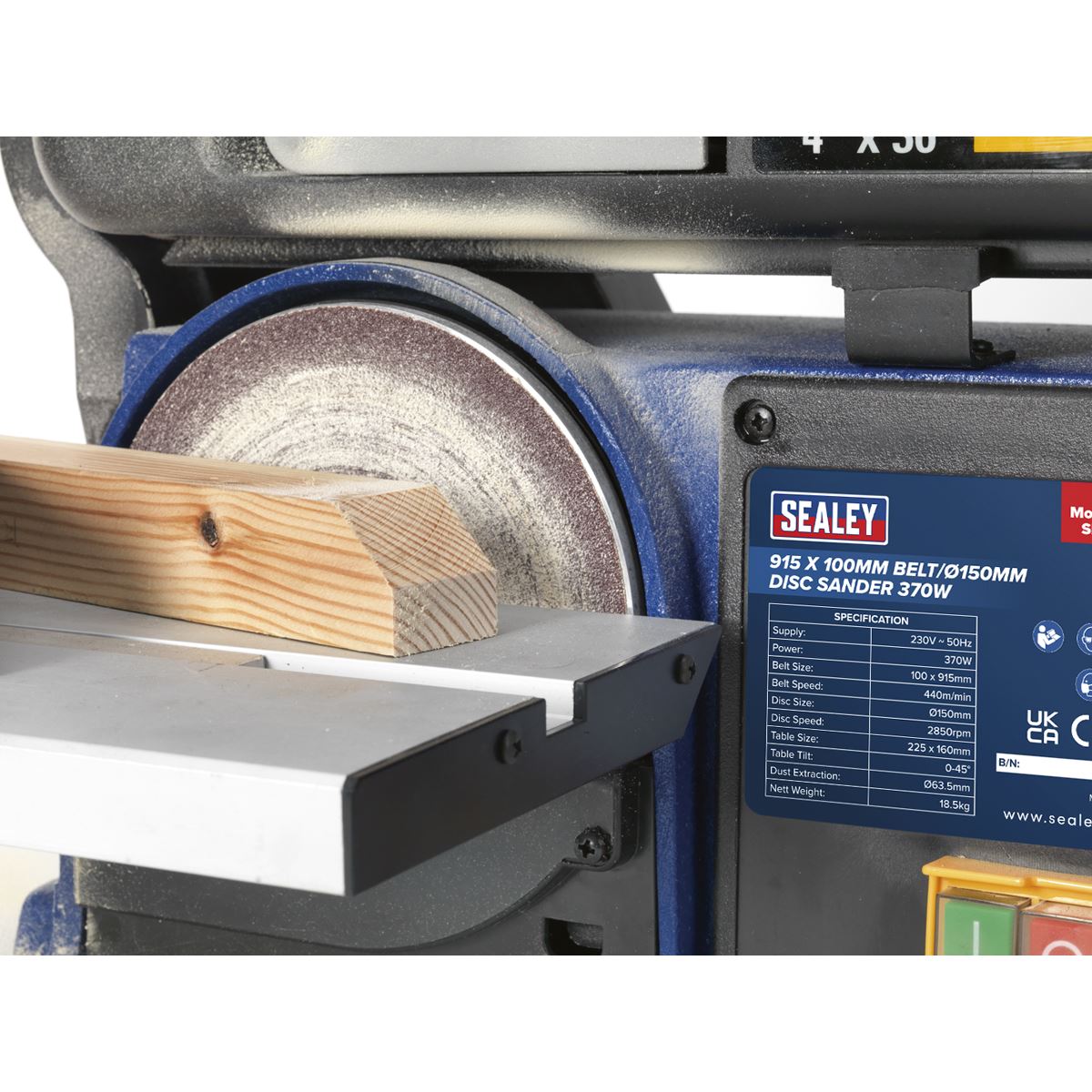 BELT/DISC SANDER 100 X 915MM/150 370W/230V