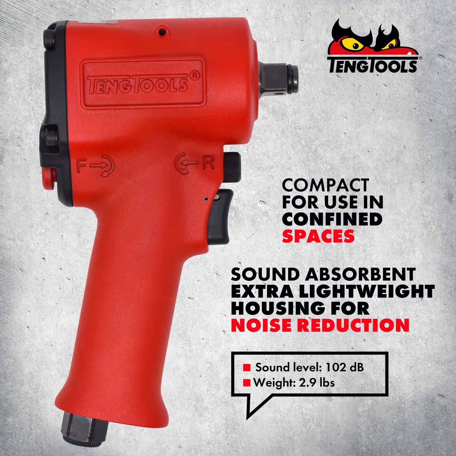 Teng Tools 1/2" Mini Air Impact Wrench