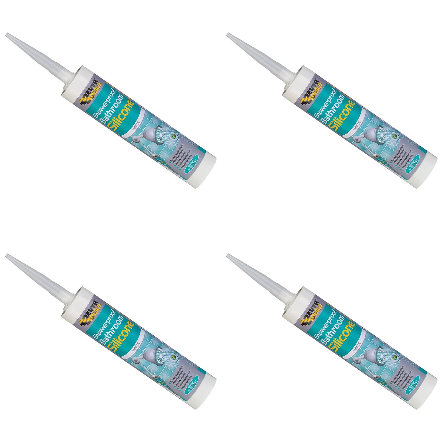 Everbuild Sika Showerproof Bathroom Silicone White C3 - 467063