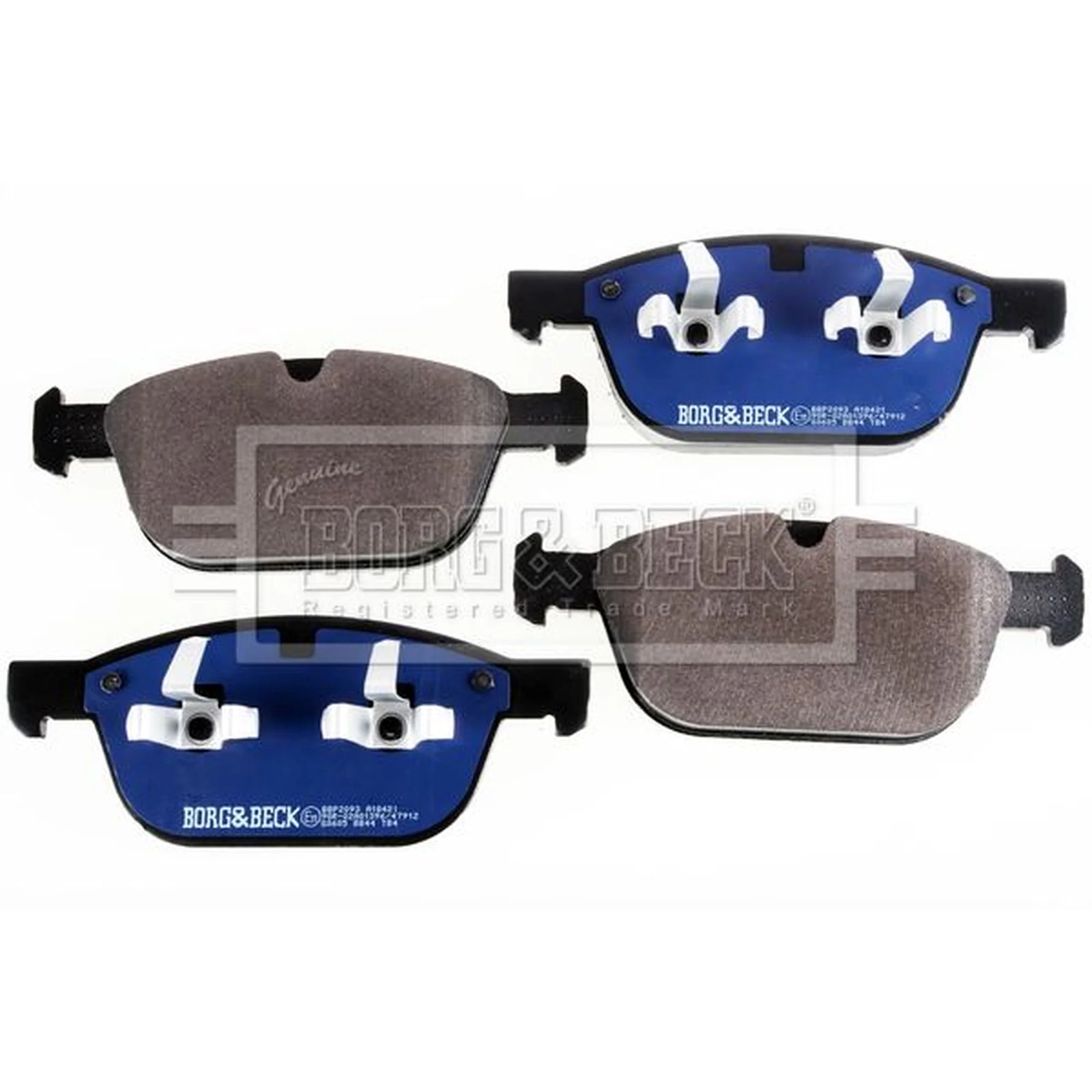 Borg & Beck 4 x Front Brake Pad Set BBP2093
