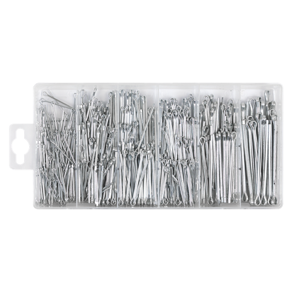 Sealey Split Pin Assortment 555pc Small Sizes Metric & Imperial AB001SP