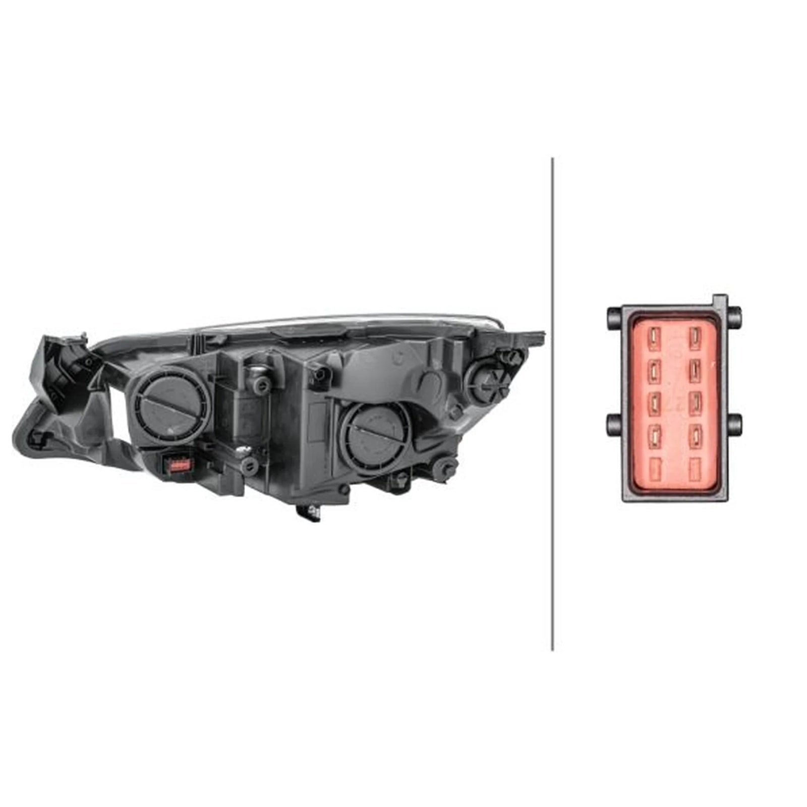 Hella Headlight Headlamp W21/5W Right 1EG 010 011-621
