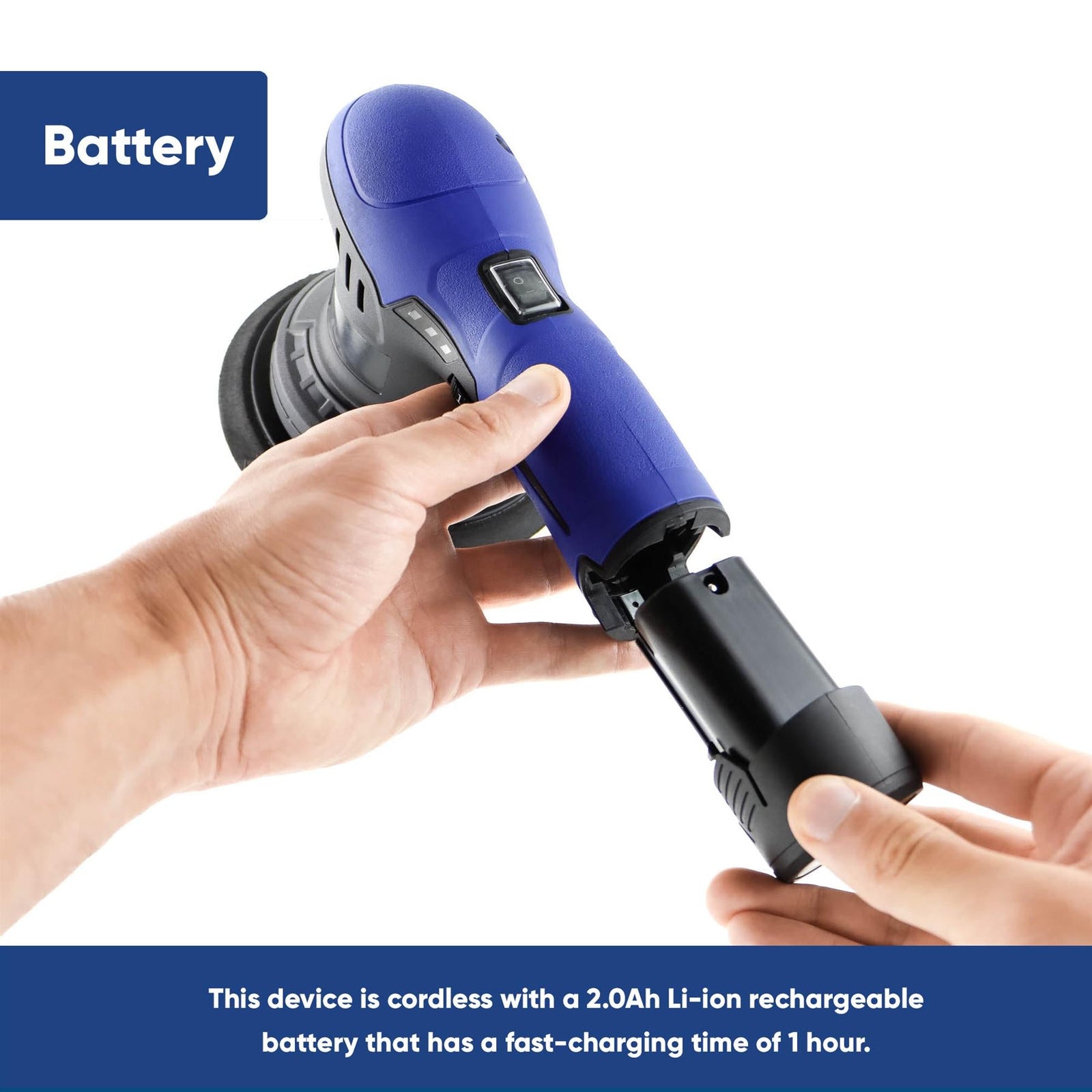 Portable Cordless Car Polisher Buffer Sander Polishing Machine Kit SWCP3