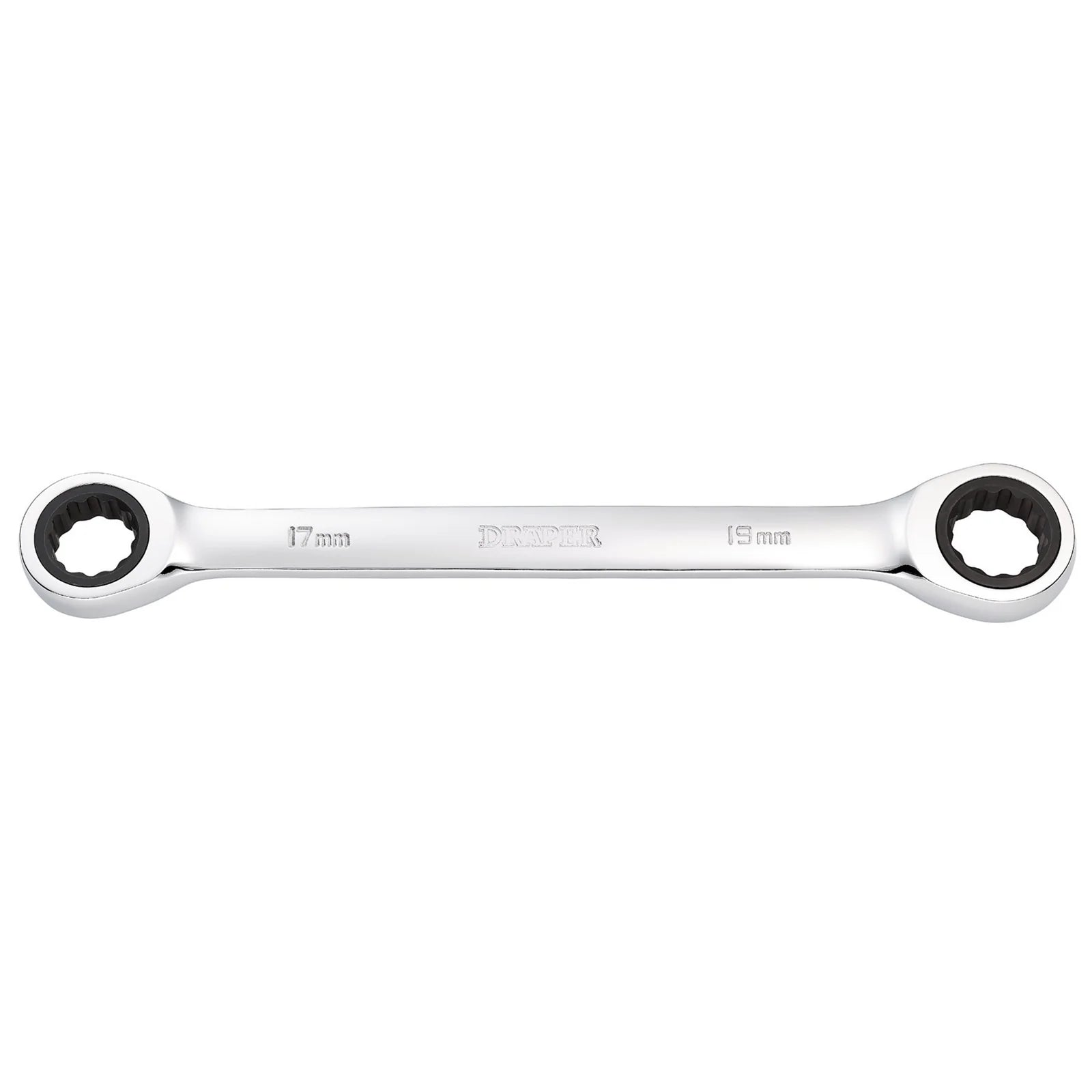 Draper HI-TORQ® Metric Double Ratchet Ring Spanner, 17 x 19mm - 8231BSMM