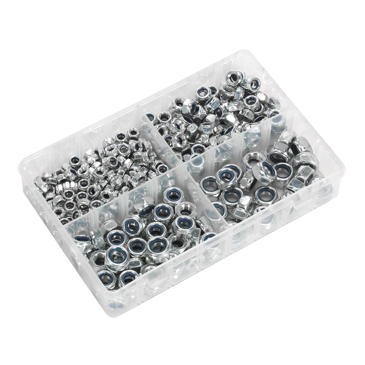 Sealey Nylon Locknut Assortment M6-M12 300pc AB032LN
