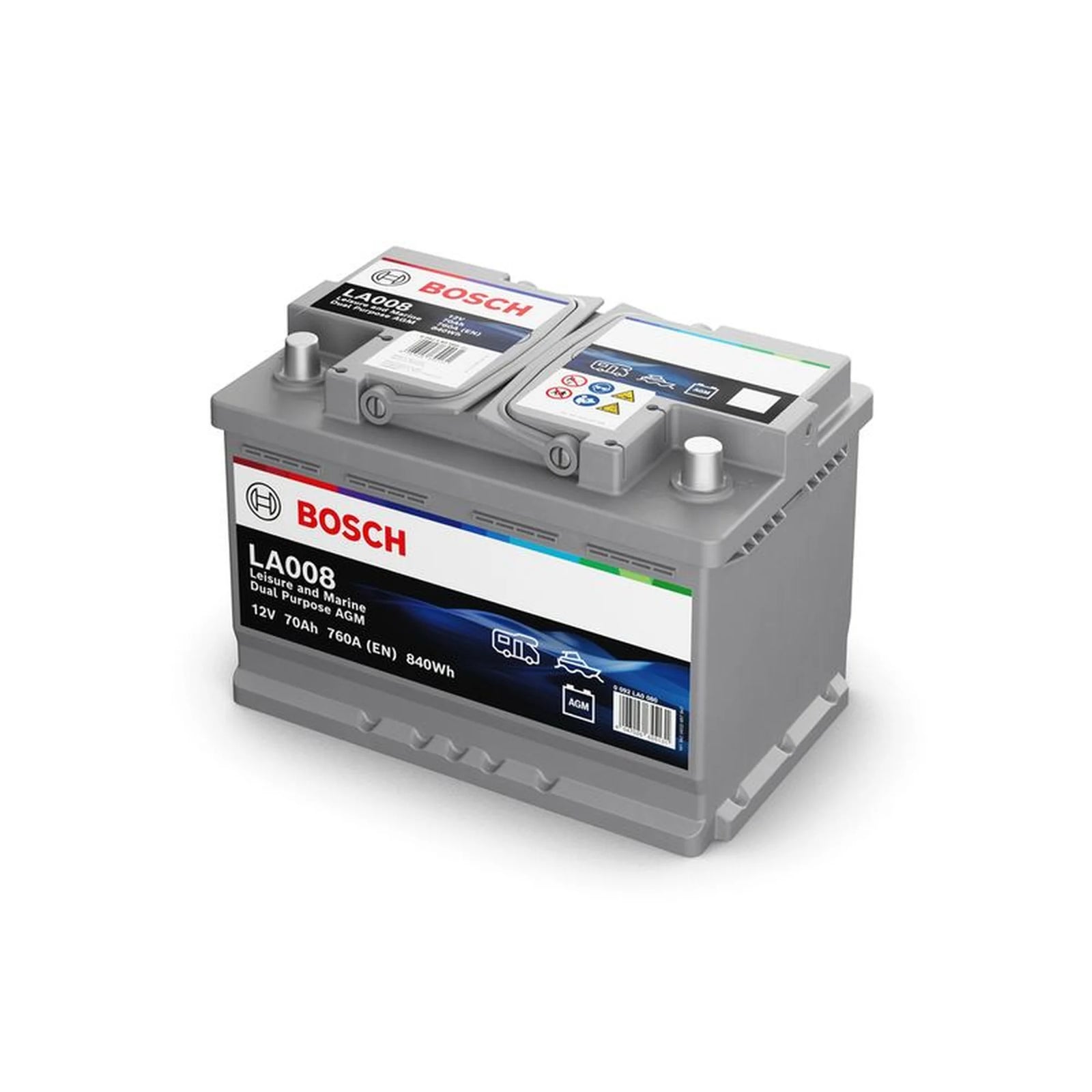 Bosch Batteries LA008 Bosch LA - AGM Battery 0 092 LA0 080