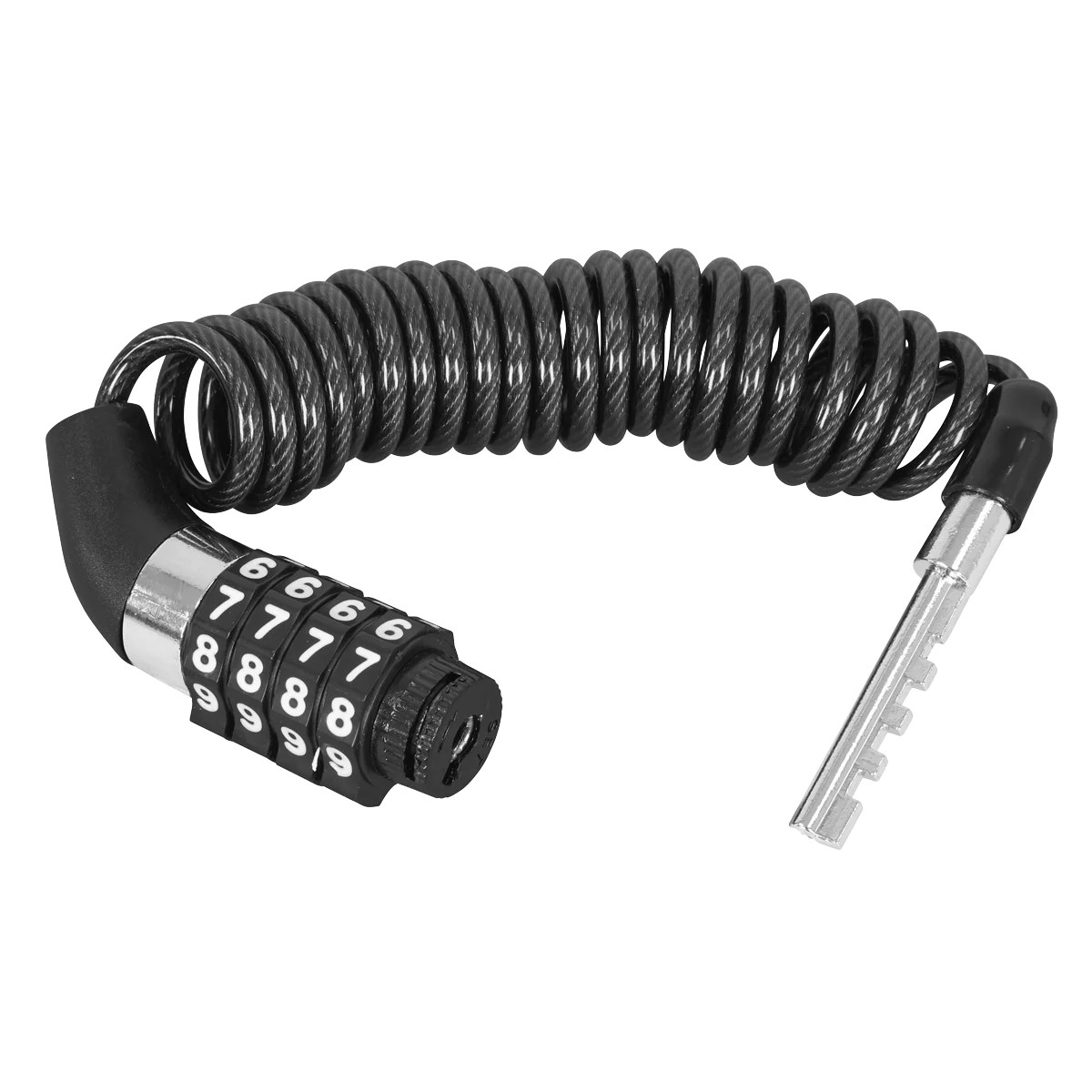Sealey HGL01 Helmet/Gear Cable Lock 1.5m PVC Coated Steel