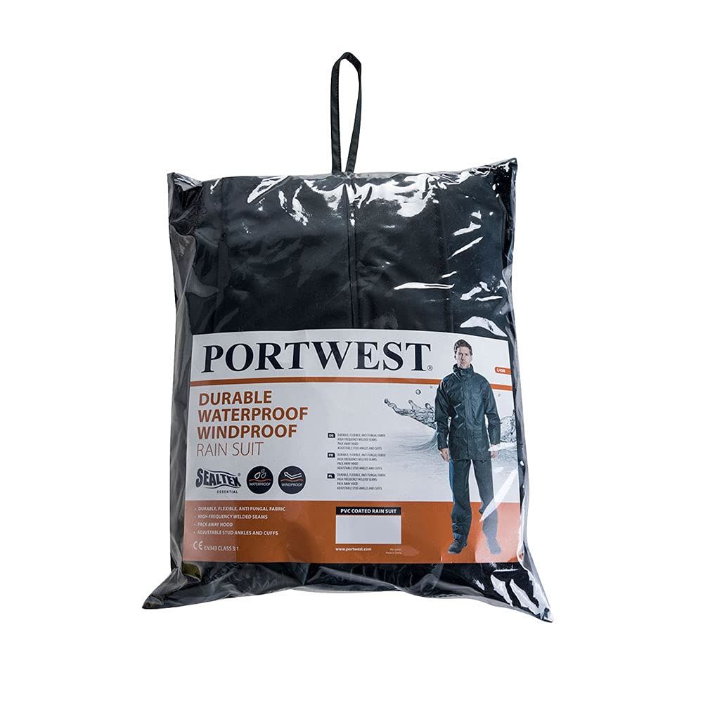 Portwest Sealtex Essential Rain Suit (2 Piece) - Navy - Large