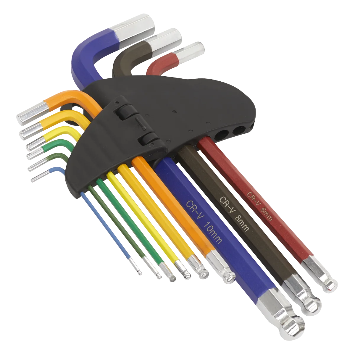 Sealey Twin Pack Long Ball-End Allen Hex Key & Torx Trx Star Multi-coloured Set