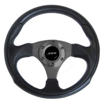 320mm Black Moulded Steering Wheel + Boss fits Vauxhall Corsa 85>94