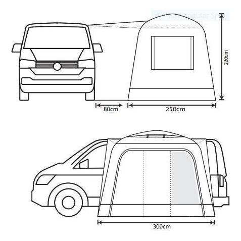 Outdoor Revolution Cayman Cuda XL F/G (180 X 240) Driveaway Awning