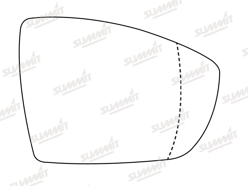 Summit Stick-On Standard Mirror Glass fits Ford Galaxy, S Max 06 on Kuga 08 on RHS