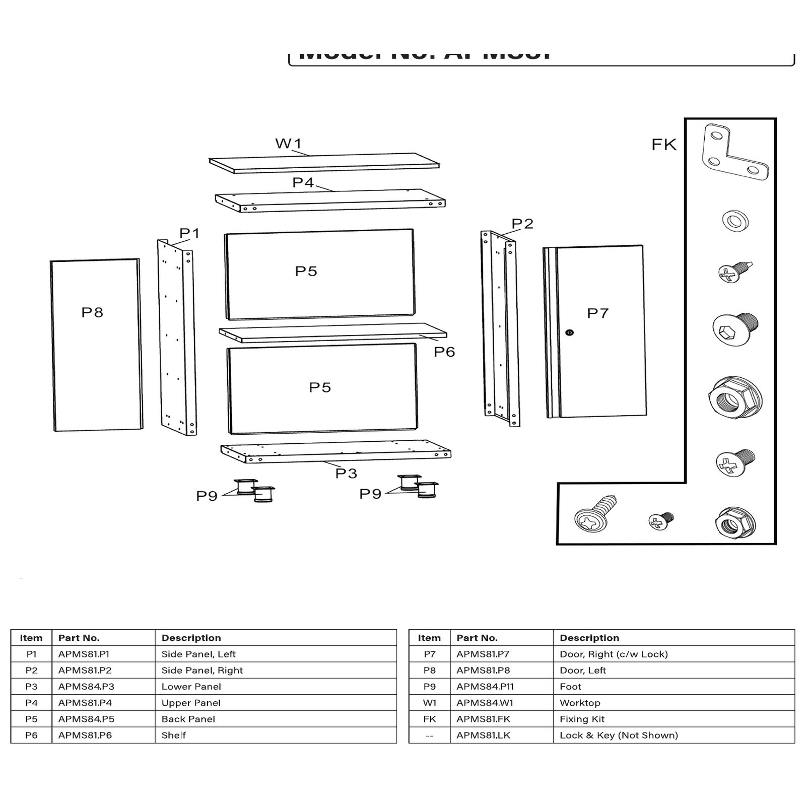 Sealey Shelf APMS81.P6