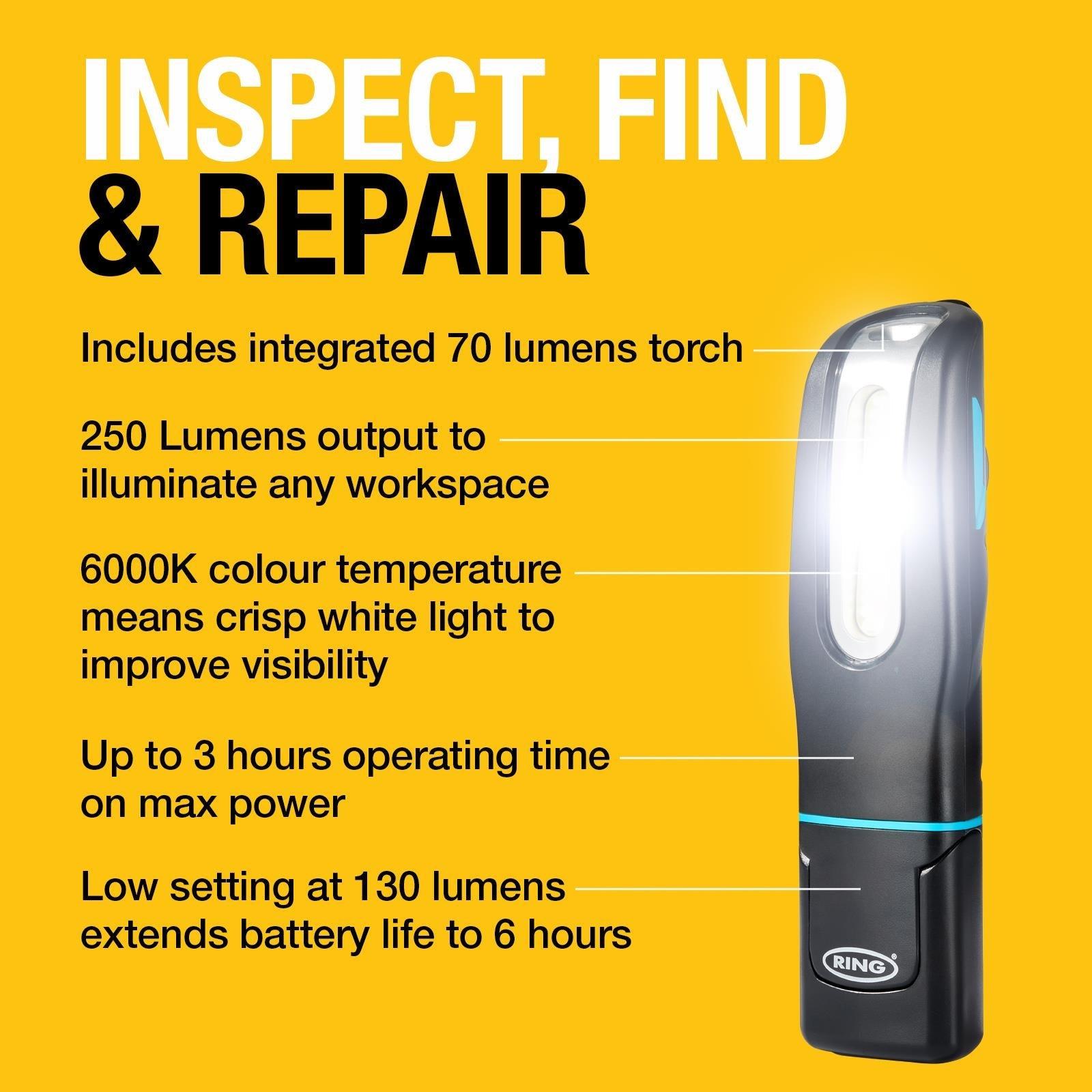 Ring MAGFLEX MINI250 Rechargeable Inspection Lamp