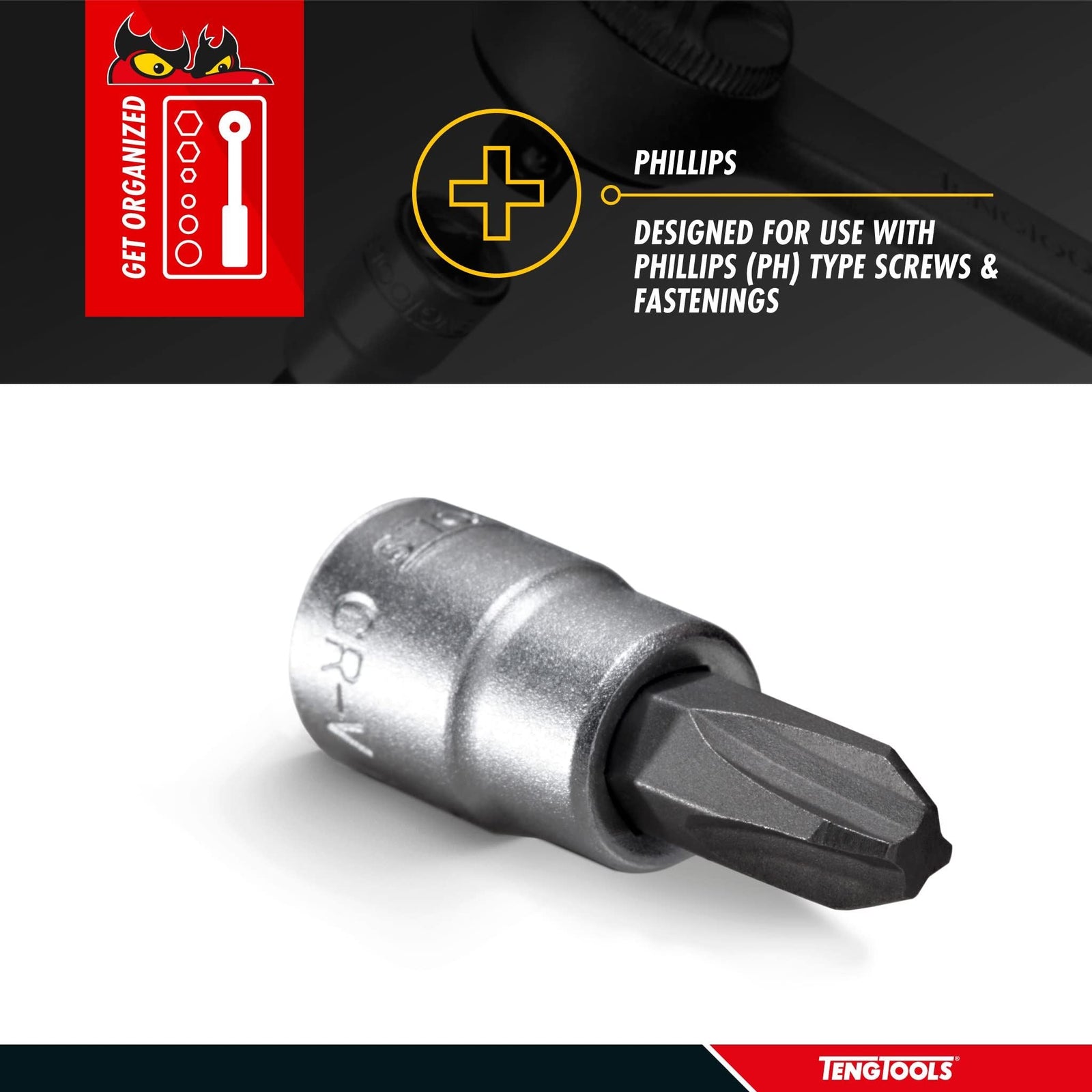 Teng Tools 1/4" PH Bit Socket PH3