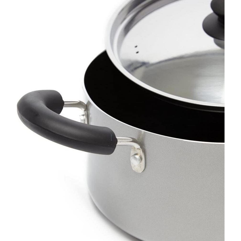 Outwell Medium Feast Cook Camping Pan Set - Aluminium Cookware with Detachable Handles
