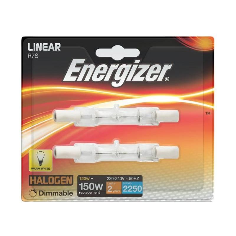 Energizer® Halogen R7S 78mm Eco Linear Dimmable Bulb, 2250 lm 120W (Pack 2)