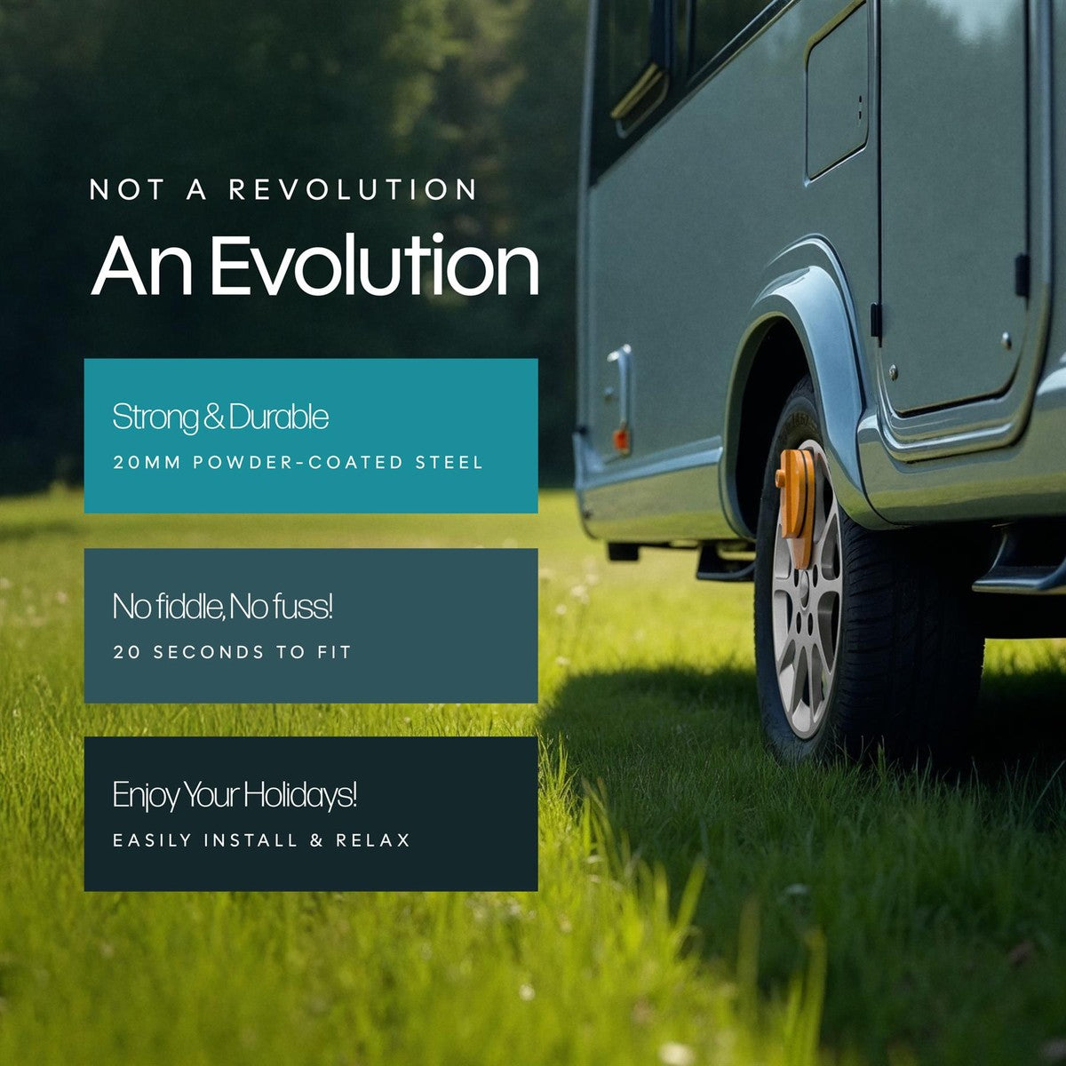 Leisurewize EVO Wheel Lock for Caravans fitted with an AL-KO receiver