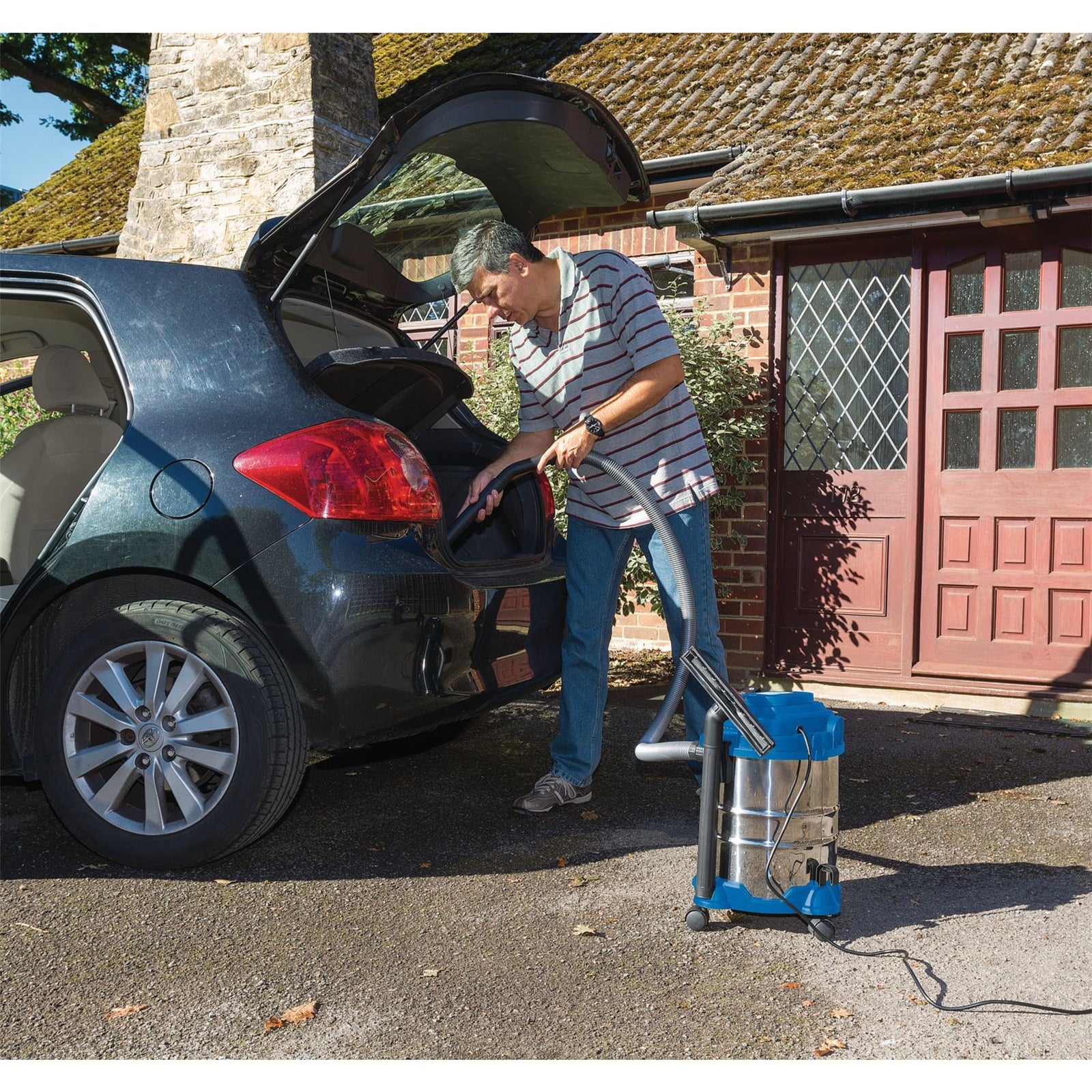 Draper Wet and Dry Vacuum Cleaner with Stainless Steel Tank, 20L, 1250W 20515