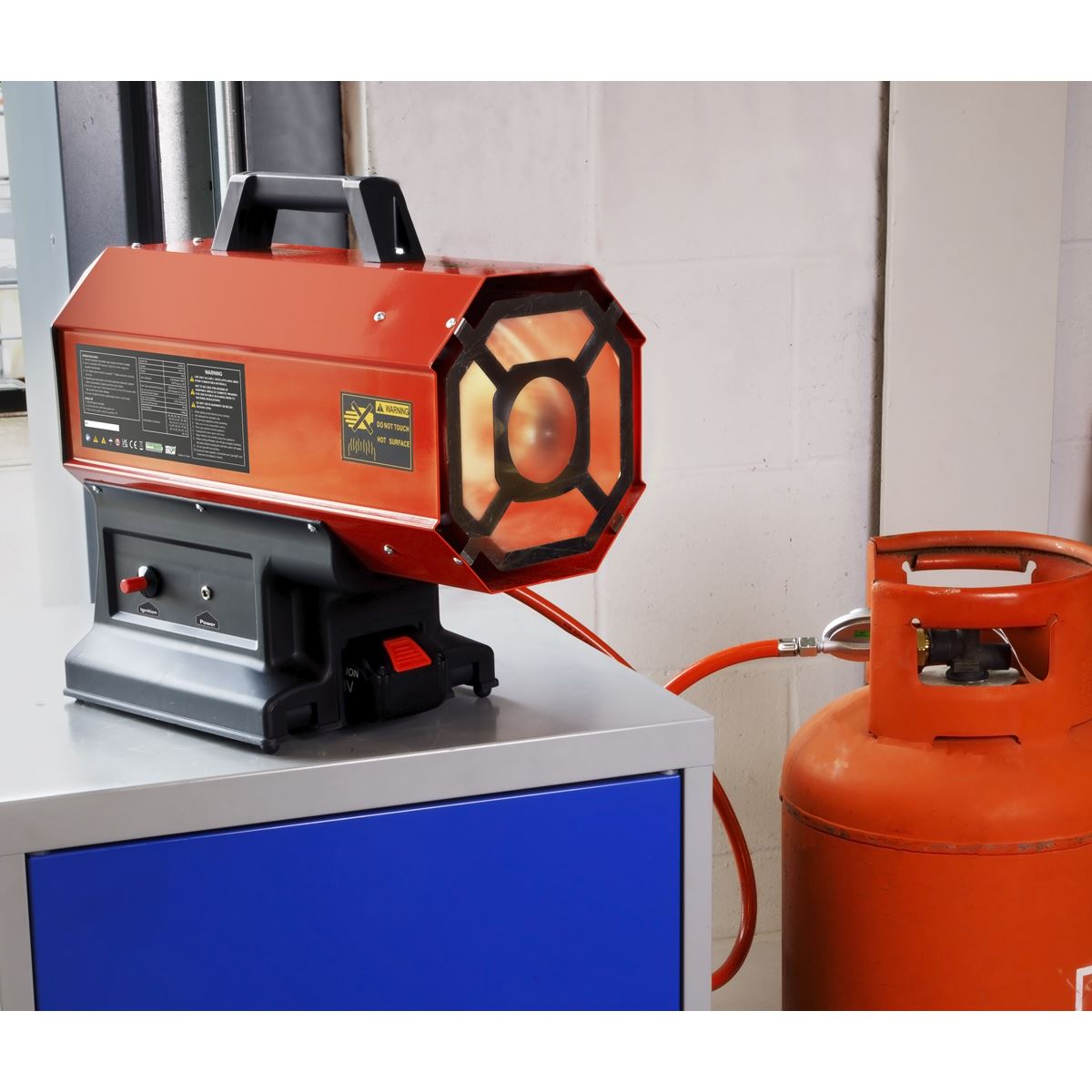 Sealey 2-in-1 Cordless/Corded Space Warmer® Propane Heater 30,000-68,000Btu/hr