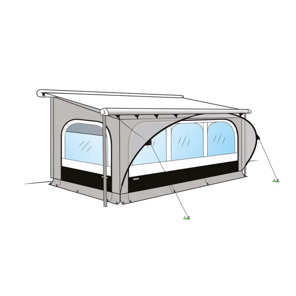Thule QuickFit awning tent 3.60m medium black/gray/white