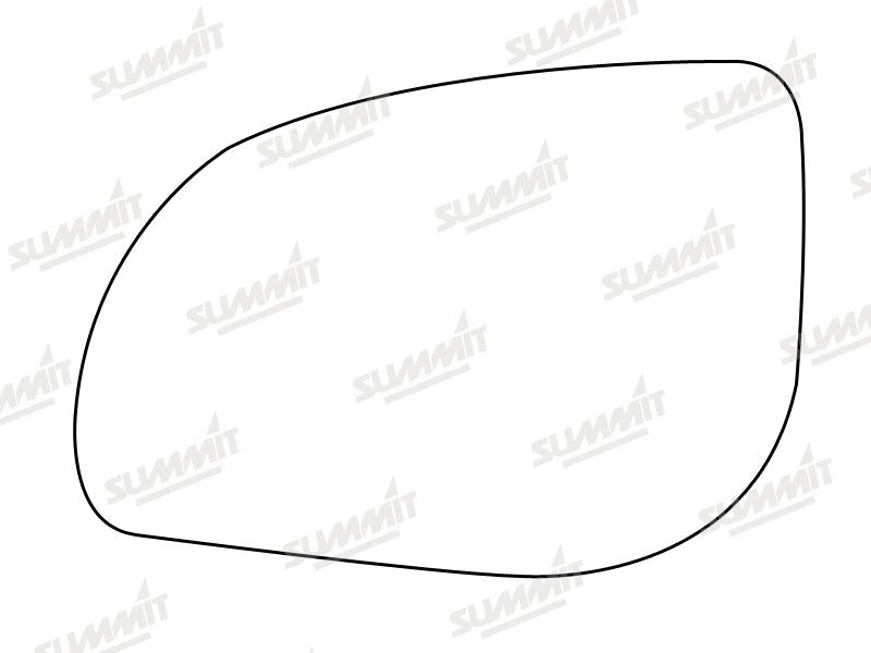 Summit Stick-On Standard Mirror Glass fits Hyundai i10 i20 09 on LHS