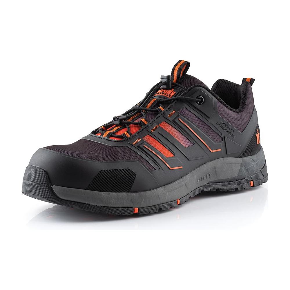 Scruffs Air Safety Trainer Black/Orange Size 10 / 44
