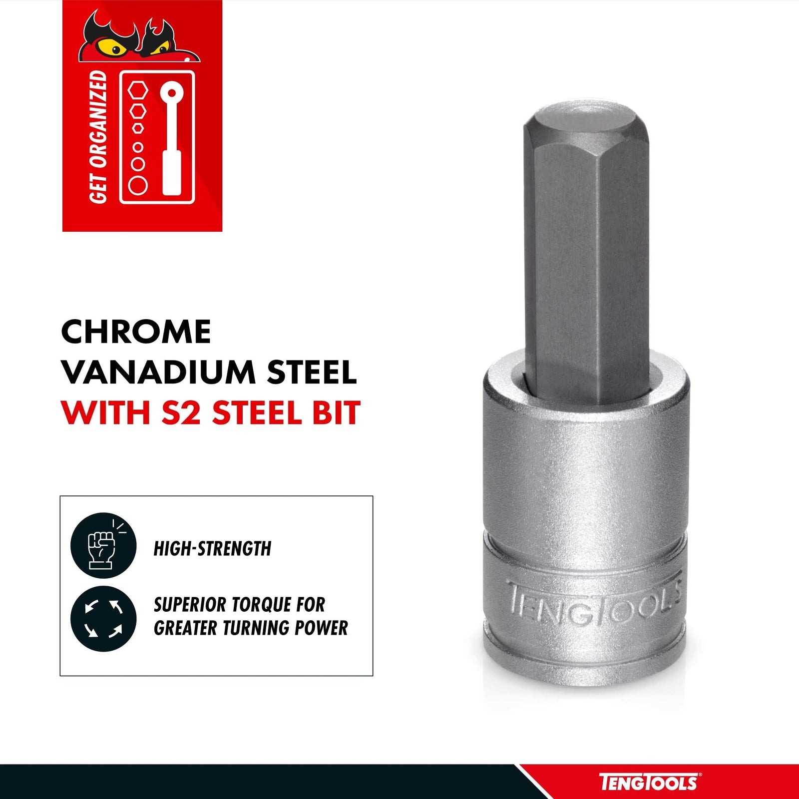Teng Tools 3/8" Hex Bit Socket Metric 7mm