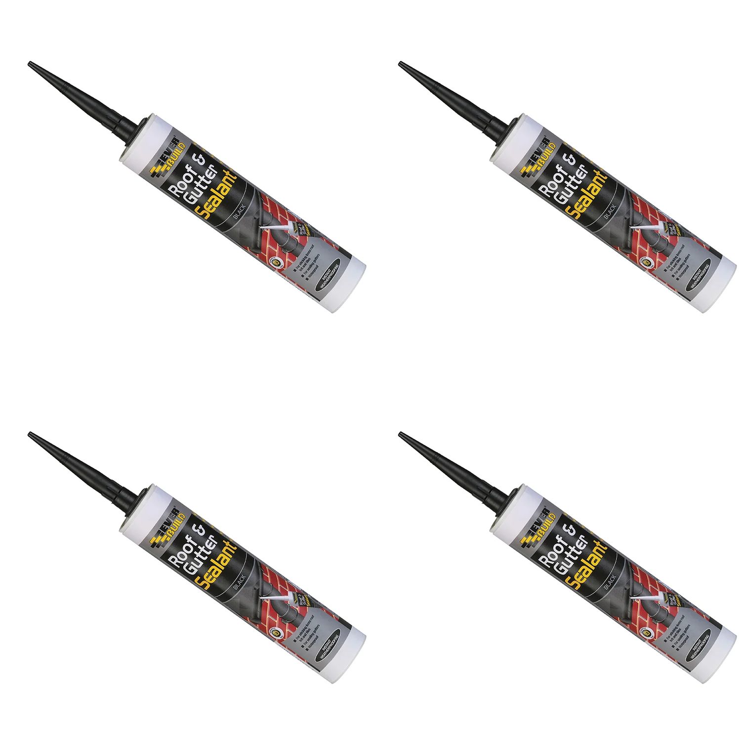 Everbuild Sika Roof & Gutter Sealant Black 295ml - 486214