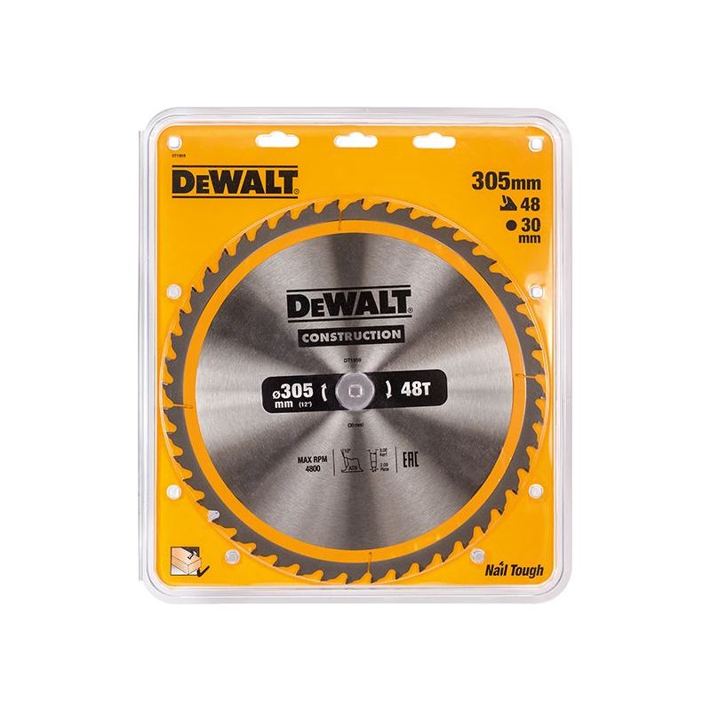 Dewalt Power Tools Stationary Construction Circular Saw Blade 305 x 30mm x 48T
