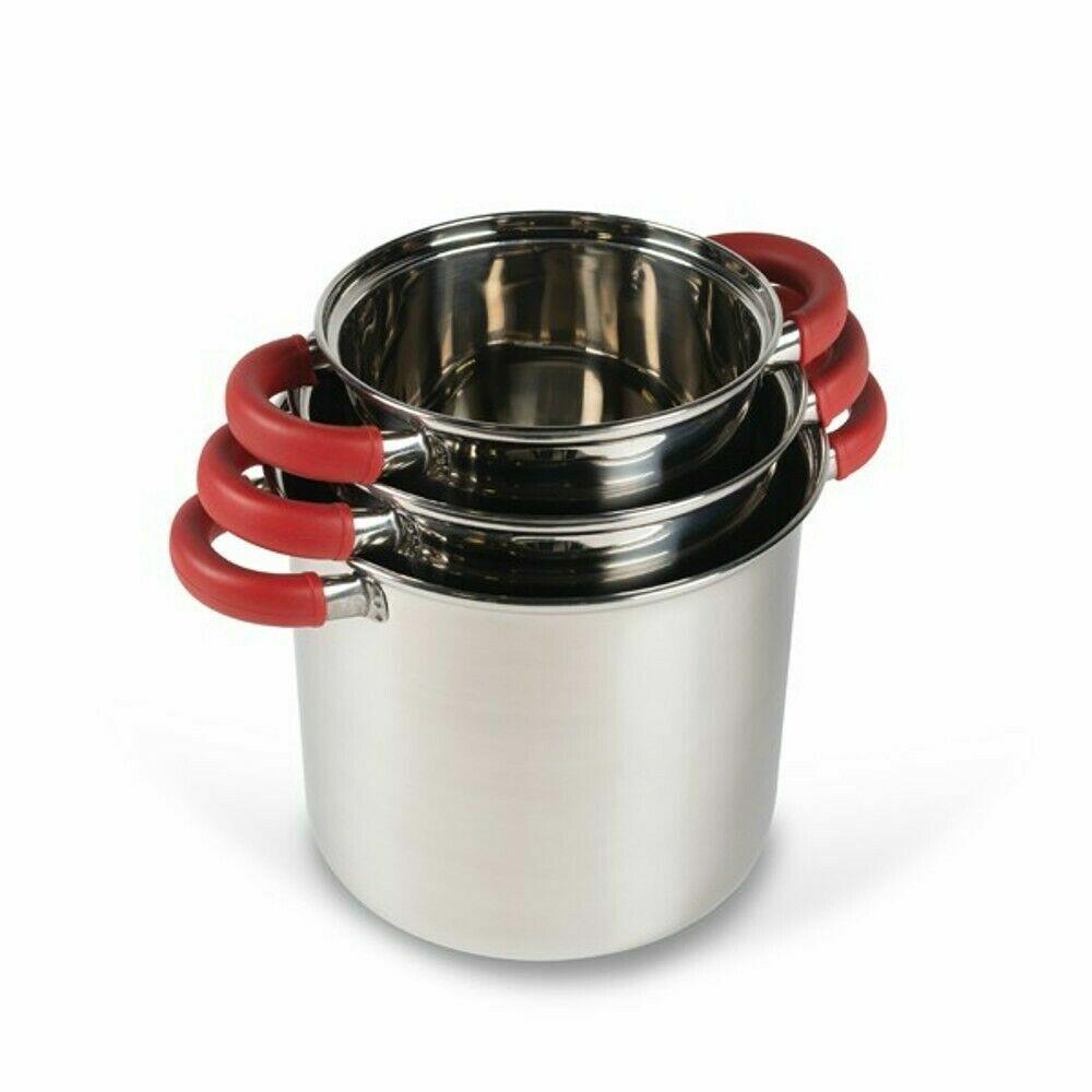 Kampa Space Saver Deluxe Cook Set Stackable Stainless Steel Caravan Motorhome