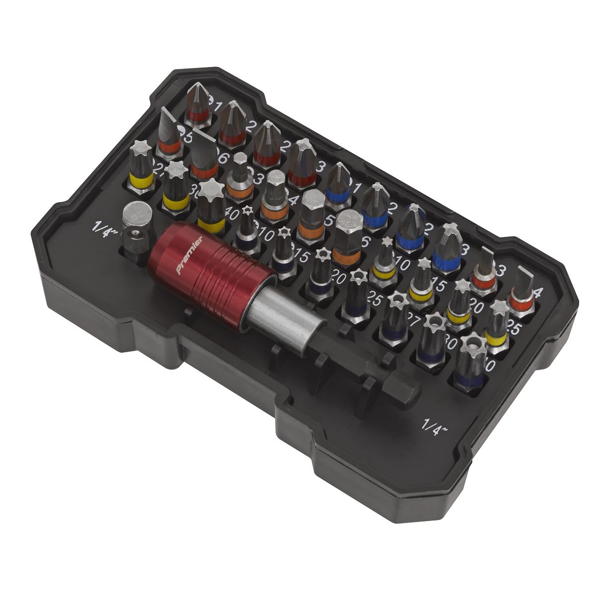 Sealey Premier Premier Colour-Coded Bit Set 32pc AK2110