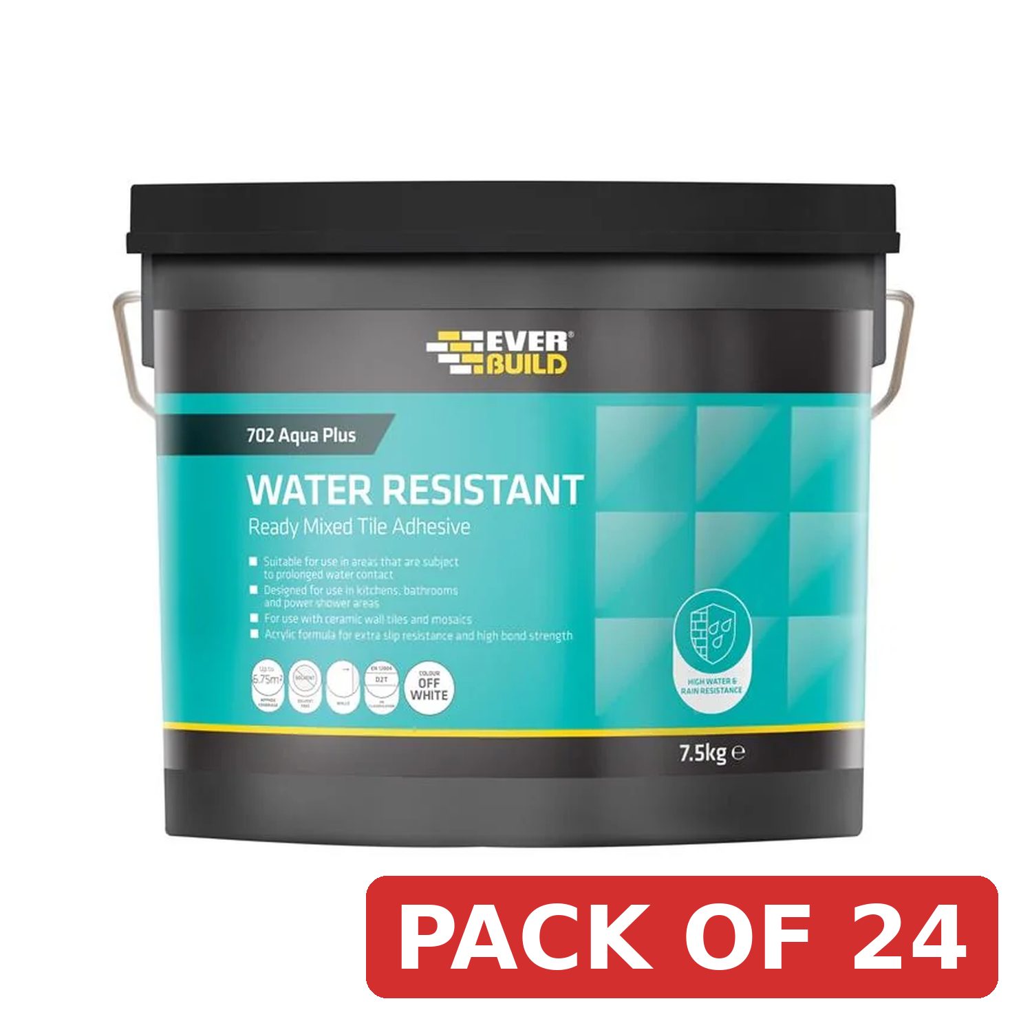 Everbuild Sika 702 Water Resistant Tile Adhesive 16kg/10 litre - 487072