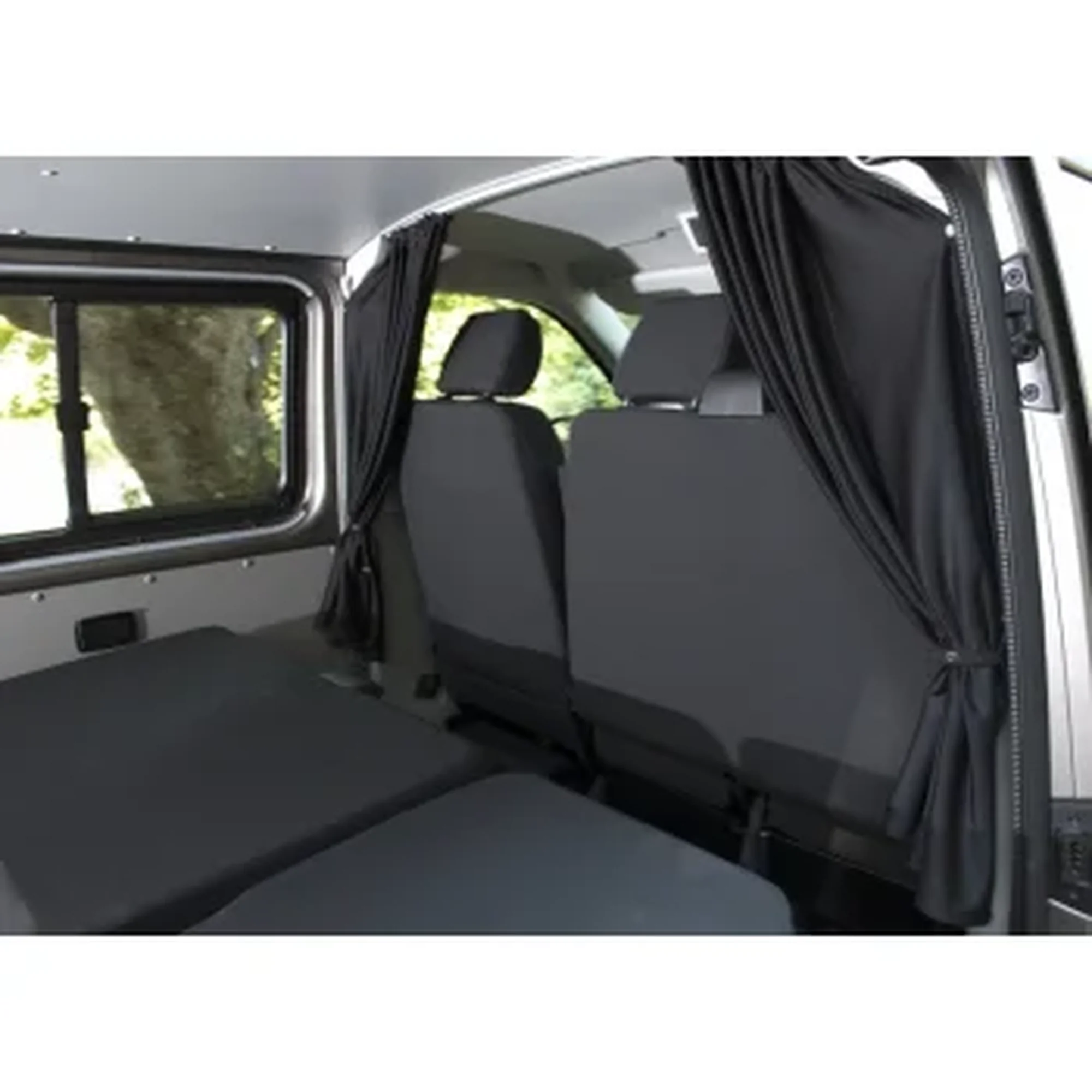 Unbranded T5/T6.1 Cab Curtain Set with Poppers - Black