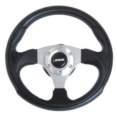 340mm Black Leather Steering Wheel + Boss fits Vauxhall Astra 1991>1995