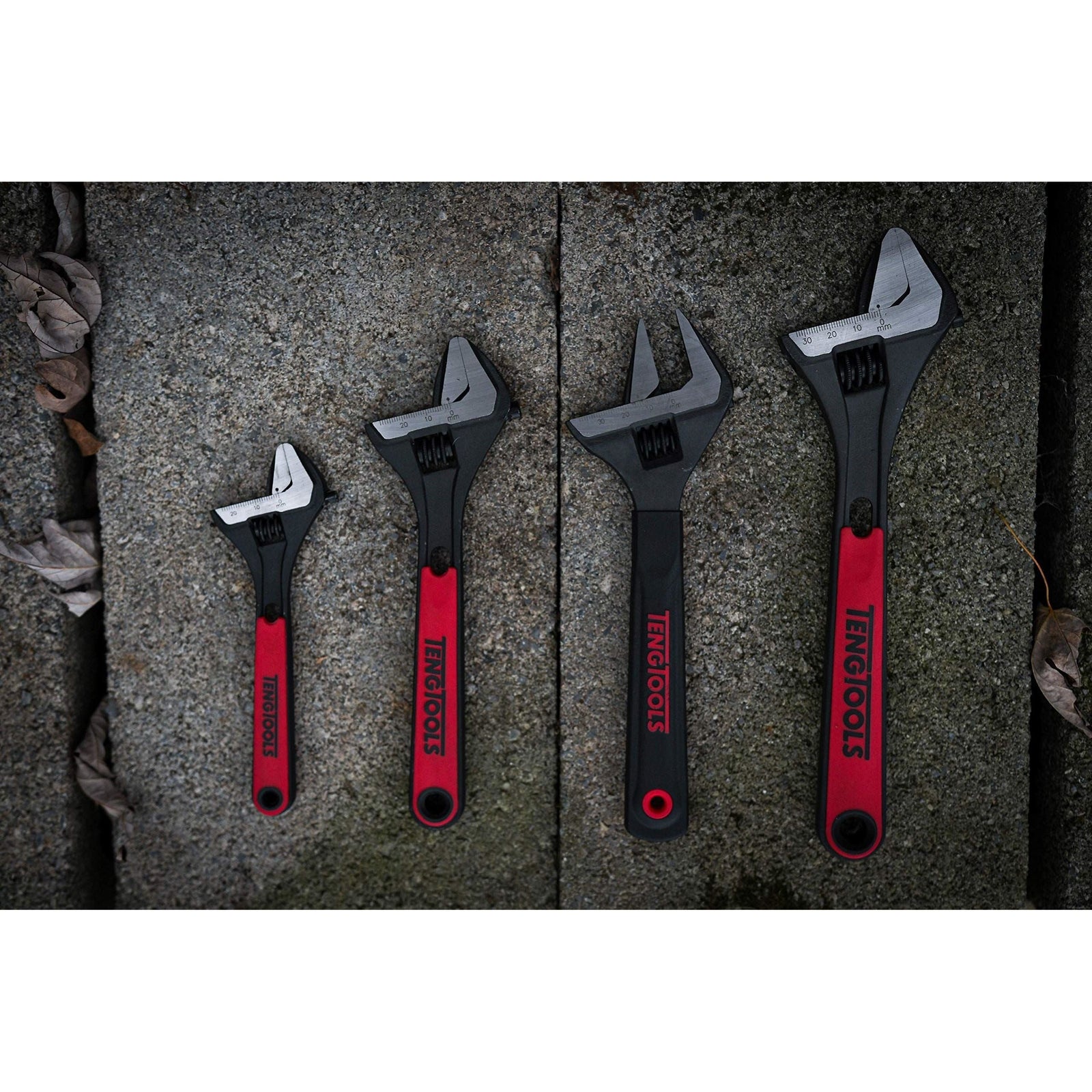Teng Tools Adjustable Wrench Set TT1 4 Pieces