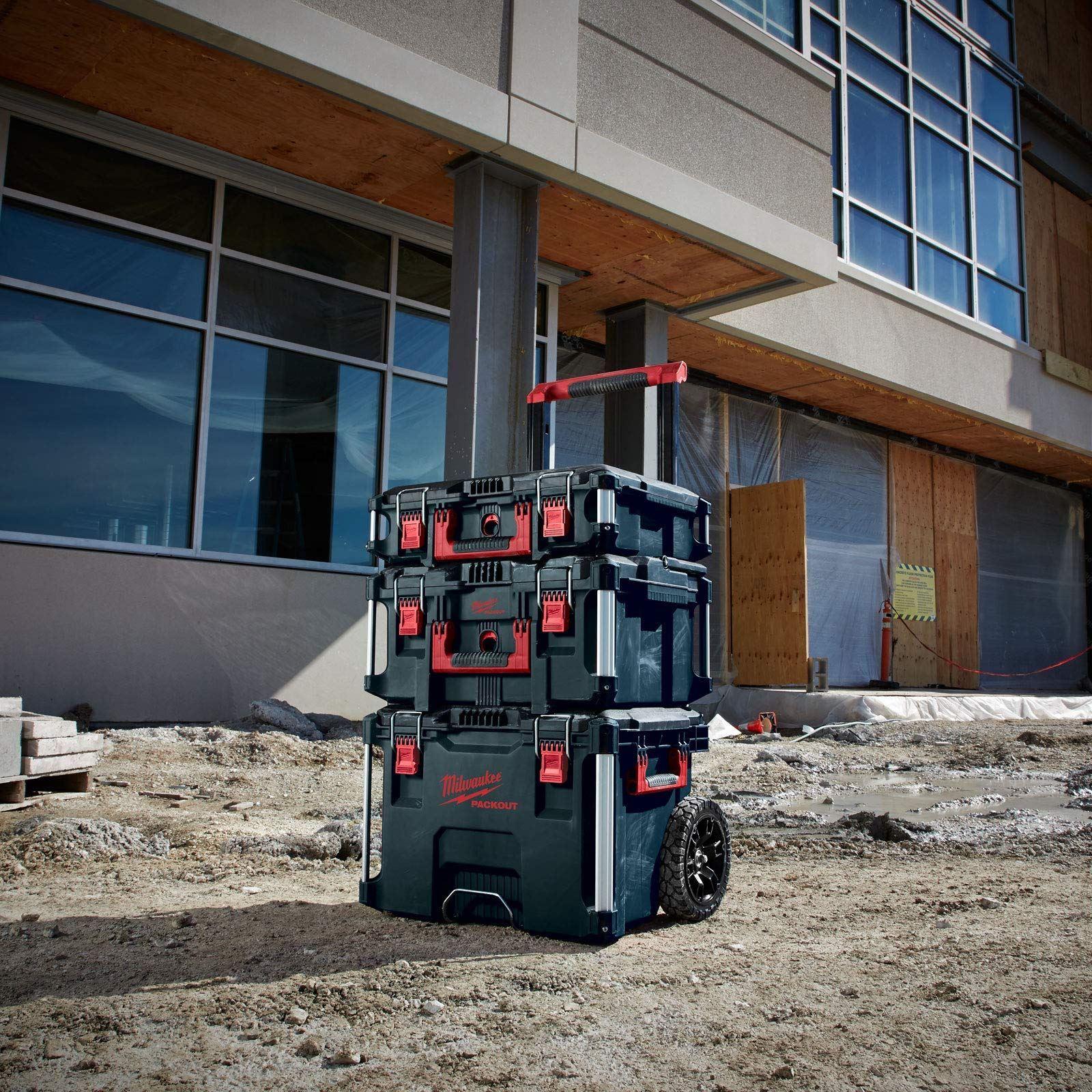 Milwaukee 4932464244 PACKOUT Trolley Set, 3 Piece, Black