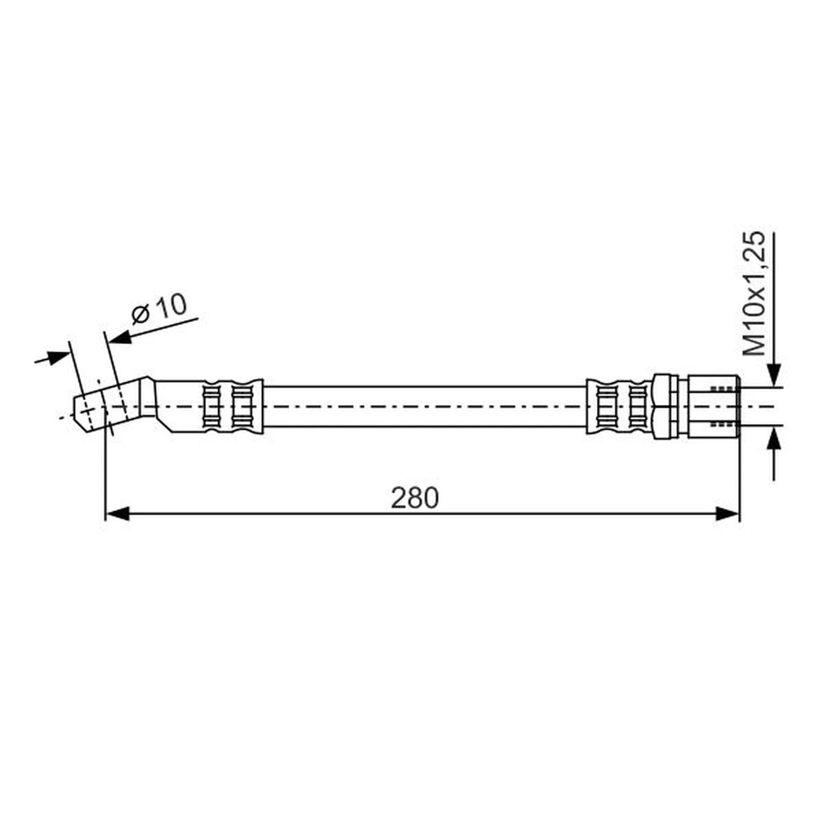 Bosch Brake Hydraulic Hose Line Front 1 987 476 238