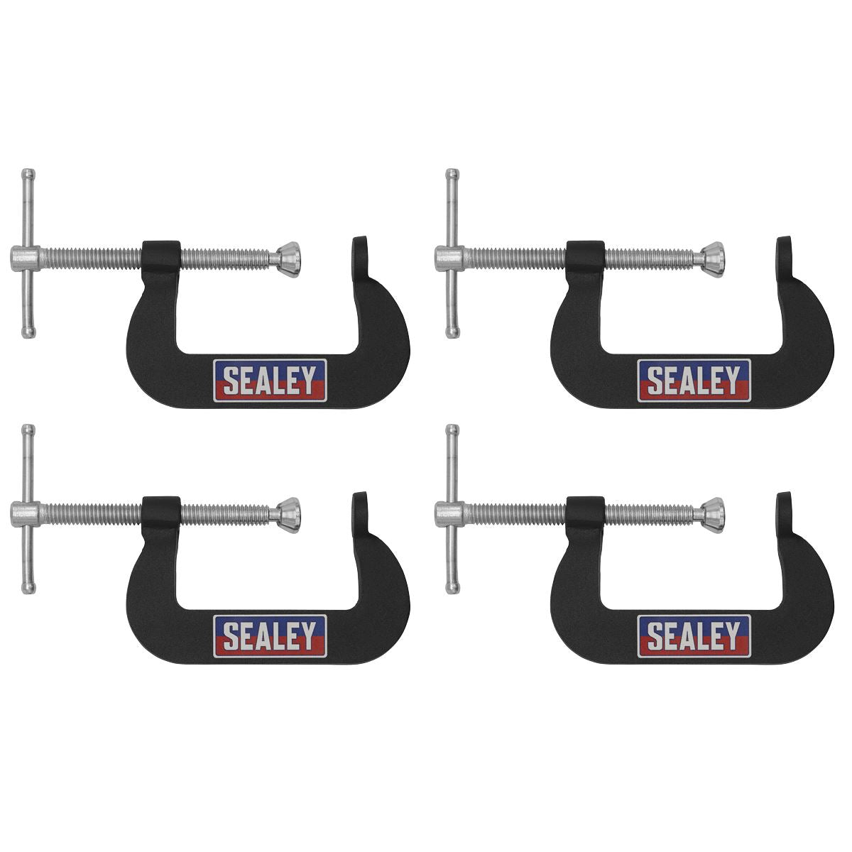 Sealey Junior C-Clamp Set 51mm x 32mm 4pc GCC06