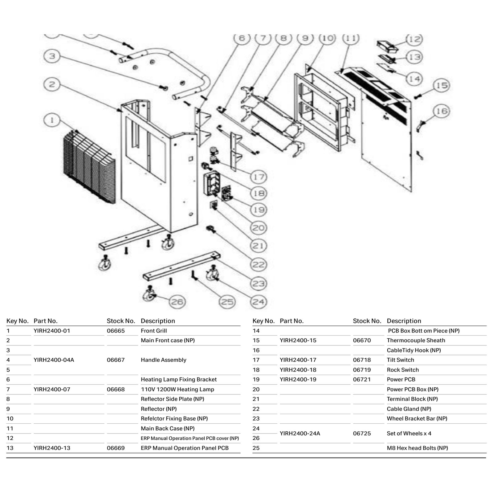 Draper Tilt Switch Model YIRH2400-17 06718