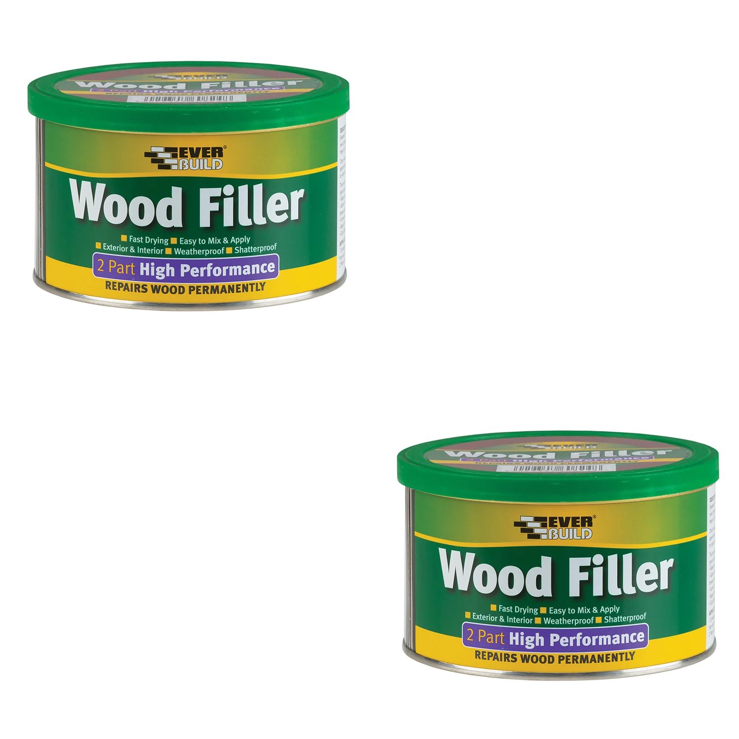 Everbuild Sika 2-Part High-Performance Wood Filler Pine 500g - 481027