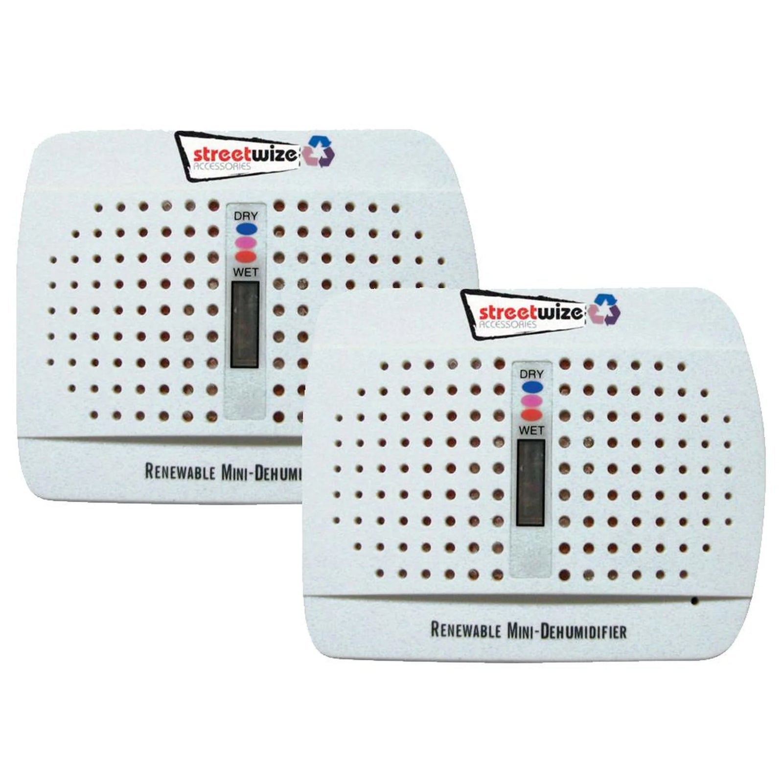 Streetwize Twin Pack Car Caravan Boat Home Rechargeable Moisture Dehumidifier