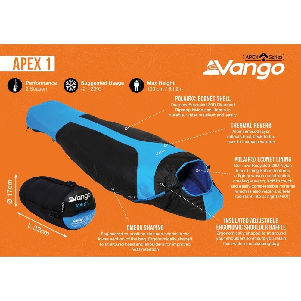 Vango Apex 1 Atom Blue Sleeping Bag