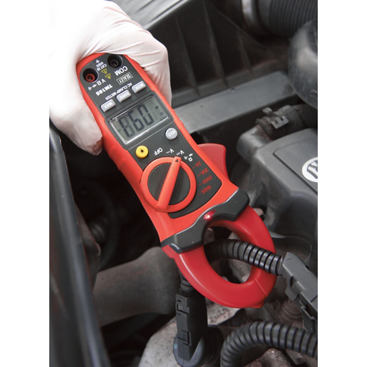 Sealey Professional Auto-Ranging Digital Clamp Meter NCVD 6-Function TM105