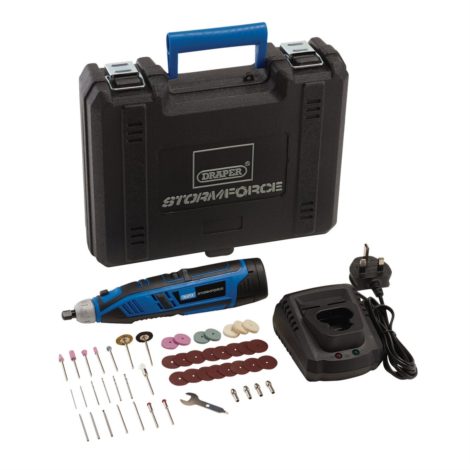 Draper Storm Force 10.8V Power Interchange Rotary Multi-Tool Kit, 1 x 1.5Ah Batt