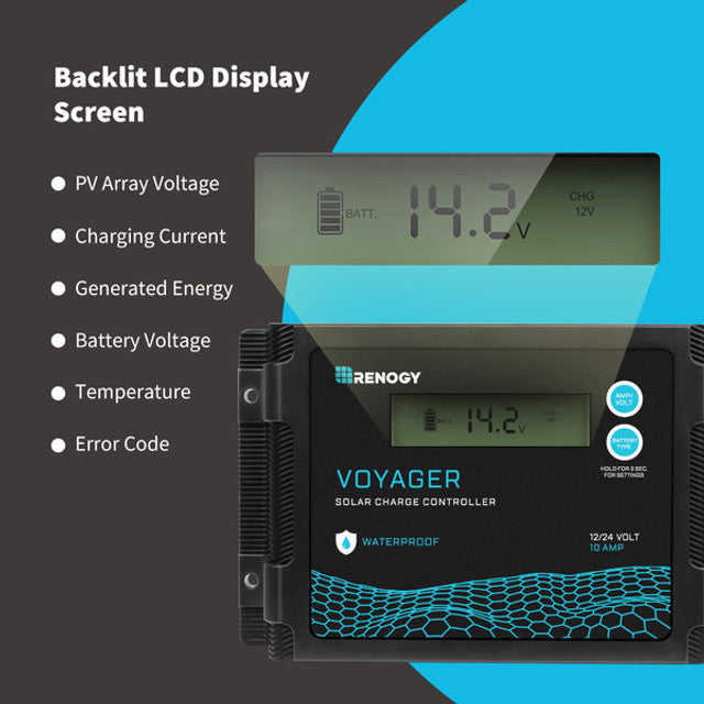 Renogy Voyager 20A PWM Waterproof Solar Charge Controller