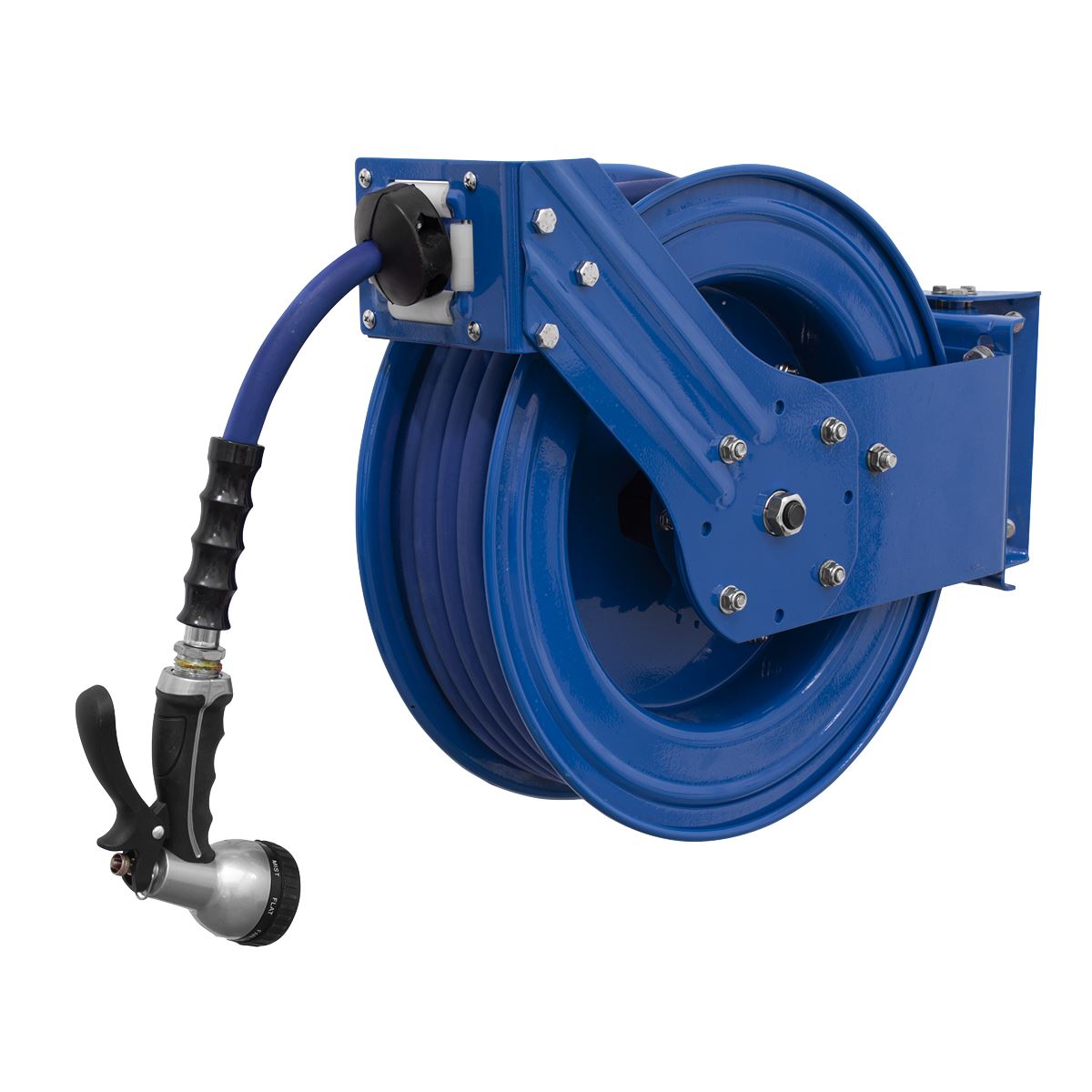 Sealey Heavy-Duty Retractable Water Hose Reel 15m13mm ID Rubber Hose WHR1512
