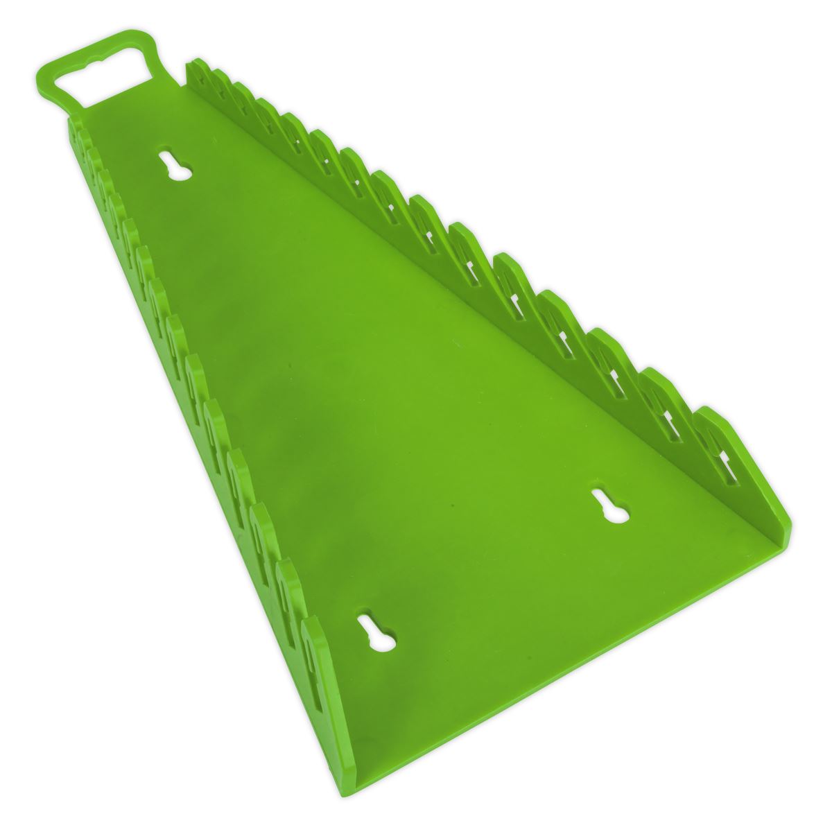 Sealey Premier High Visibility Green Reverse Spanner Rack 15 Capacity Toolbox